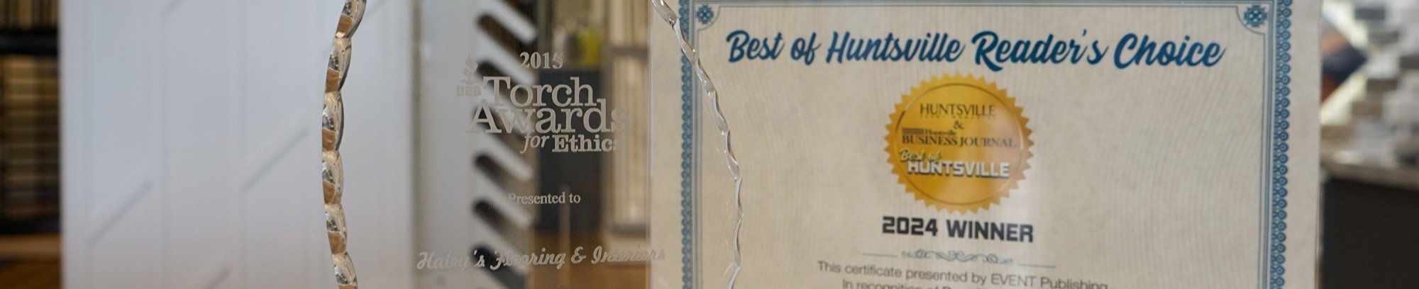 Awards and Honors at Haley's Flooring and Interiors