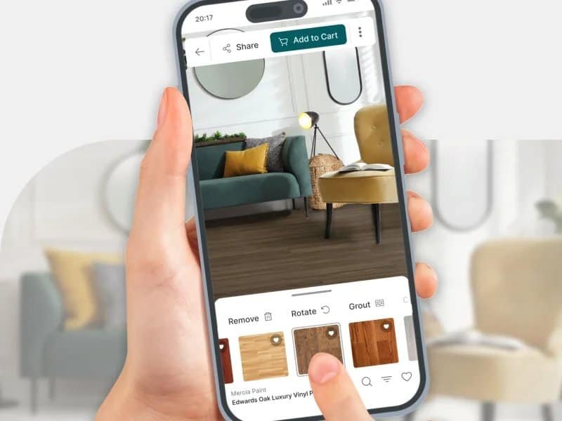 Visualize new floors in your room with Roomvo.